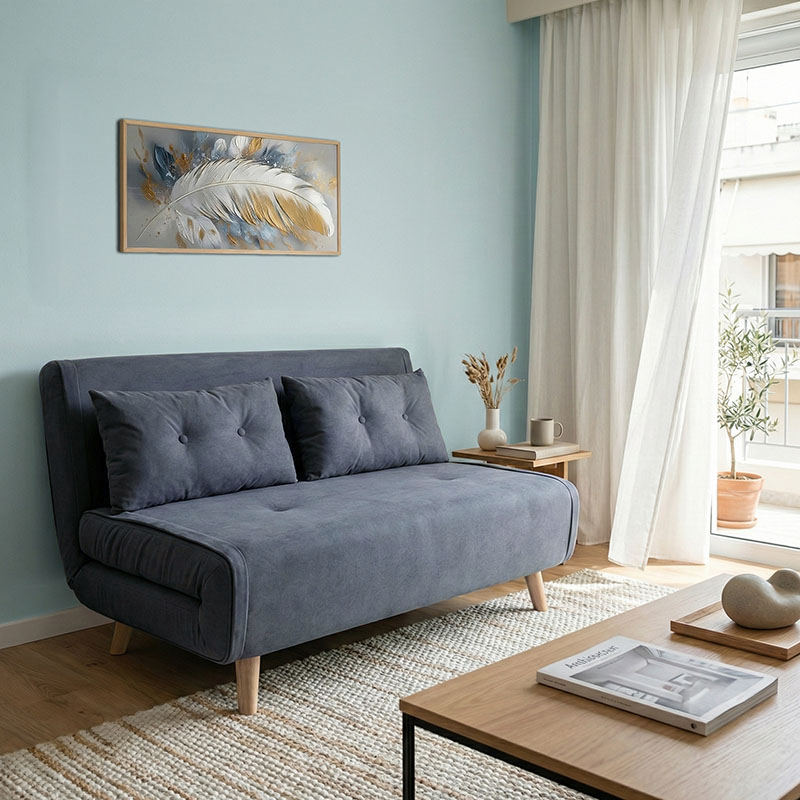 product_pako_035-000107 Καναπές-κρεβάτι Josuane I διθέσιος ύφασμα σε ανθρακί απόχρωση 122x80x81εκ - Image 1
