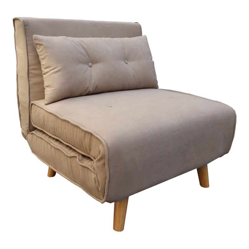 product_pako_035-000114 Πολυθρόνα-κρεβάτι Josuane I μπεζ ύφασμα και ξύλινο πόδι σε φυσική απόχρωση 77x80x81εκ - Image 1