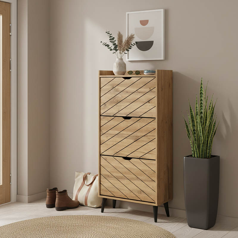 product_pako_049-000068 Παπουτσοθήκη Thelma 12 ζεύγων oak 60x23.8x131.6εκ - Image 1