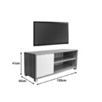 Έπιπλο τηλεόρασης Ellon μελαμίνης sonoma-λευκό 120x40x41εκ. - Image 6