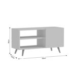 Έπιπλο τηλεόρασης Ellon μελαμίνης sonoma-λευκό 120x40x41εκ. - Image 7