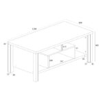 Τραπέζι σαλονιού Tracy λευκό-γκρι 120x60x48.5εκ - Image 4