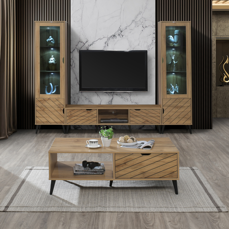 product_pako_049-000098 Τραπέζι σαλονιού Thelma oak μελαμίνης 120x60x41.6εκ - Image 1