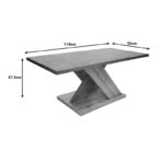 Τραπέζι σαλονιού Solange σε γκρι-sonoma απόχρωση 110x55x47.5εκ - Image 6