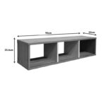 Ραφιέρα τοίχου Flevior σε sonoma με λευκή απόχρωση 90x22x25.6εκ - Image 4