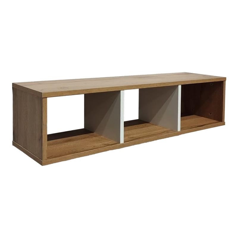 product_pako_049-000103 Ραφιέρα τοίχου Flevior σε sonoma με λευκή απόχρωση 90x22x25.6εκ - Image 1