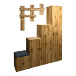 Έπιπλο εισόδου Nenich σε oak απόχρωση 150x37x180εκ - Image 2