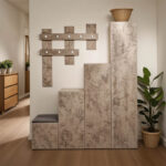 Έπιπλο εισόδου Nenich σε γκρι oak απόχρωση 150x37x180εκ