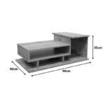 Τραπέζι σαλονιού Nuvele σε γκρι antique-sonoma απόχρωση 90x50x35εκ - Image 6