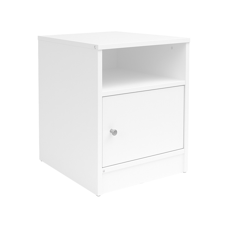 product_pako_049-000111 Κομοδίνο Foly με ένα ντουλάπι σε λευκή απόχρωση 40x40x50εκ - Image 1