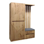 Έπιπλο εισόδου Zomie σε oak απόχρωση 131x41.5x180.4εκ