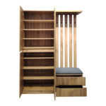 Έπιπλο εισόδου Zomie σε oak απόχρωση 131x41.5x180.4εκ - Image 3