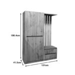 Έπιπλο εισόδου Zomie σε oak απόχρωση 131x41.5x180.4εκ - Image 5