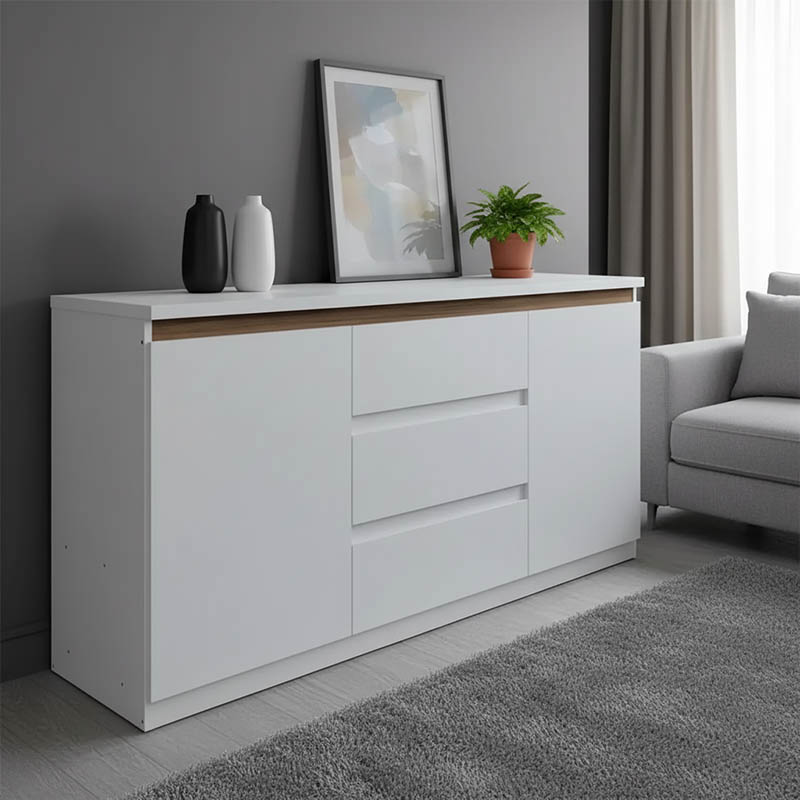 product_pako_049-000115 Μπουφές Chiemo λευκό 160x40x93.6εκ - Image 1