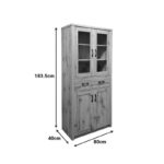 Βιτρίνα-ντουλάπα Nisso σε oak απόχρωση 80x40x183.5εκ - Image 6