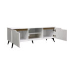 Έπιπλο τηλεόρασης Kemvio sonoma-λευκό 120x38x44εκ - Image 2