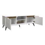 Έπιπλο τηλεόρασης Kemvio sonoma-λευκό 150x38x44εκ - Image 2