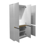 Ντουλάπα τρίφυλλη Merzia λευκό με sonoma 120x46.5x183εκ - Image 2