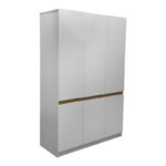 Ντουλάπα τρίφυλλη Merzia λευκό με sonoma 120x46.5x183εκ - Image 3