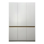 Ντουλάπα τρίφυλλη Merzia λευκό με sonoma 120x46.5x183εκ - Image 5