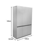 Ντουλάπα τρίφυλλη Merzia λευκό με sonoma 120x46.5x183εκ - Image 7