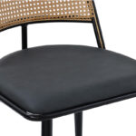 Καρέκλα Giulia φυσικό pe rattan-ανθρακί pu-μαύρο μέταλλο 49x52x80εκ - Image 6