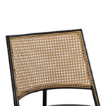 Καρέκλα Giulia φυσικό pe rattan-ανθρακί pu-μαύρο μέταλλο 49x52x80εκ - Image 7