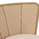 Καρέκλα Daniele φυσικό pe rattan-μπεζ ύφασμα-φυσικό μέταλλο 46.5x57.5x77.5εκ (Σετ 4 τεμαχίων) - Image 6
