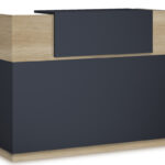Γραφείο reception Lotus σε χρώμα φυσικό - ανθρακί 180x70x110εκ