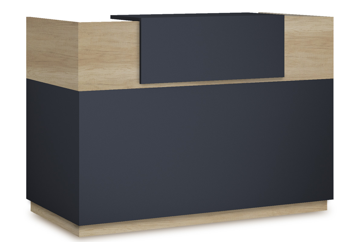 product_pako_069-000016 Γραφείο reception Lotus σε χρώμα φυσικό - ανθρακί 180x70x110εκ - Image 1