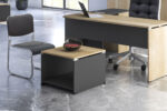 Τραπέζι γραφείου επισκέπτη Lotus χρώμα φυσικό - ανθρακί 60x60x45εκ - Image 4