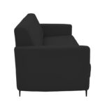 Καναπές τριθέσιος Sidica PU σε μαύρη απόχρωση 185x78x83εκ - Image 3