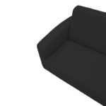 Καναπές τριθέσιος Sidica PU σε μαύρη απόχρωση 185x78x83εκ - Image 5