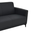Καναπές διθέσιος Sidica I PU σε μαύρη απόχρωση 135x78x83εκ - Image 4