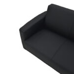 Καναπές διθέσιος Sidica I PU σε μαύρη απόχρωση 135x78x83εκ - Image 5