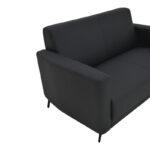 Καναπές διθέσιος Sidica I PU σε μαύρη απόχρωση 135x78x83εκ - Image 6