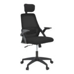 Καρέκλα γραφείου Peja mesh ύφασμα μαύρο 58x60x107-117εκ