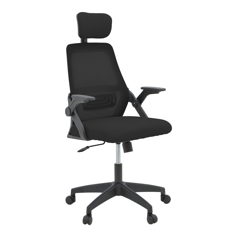 product_pako_069-000088 Καρέκλα γραφείου Peja mesh ύφασμα μαύρο 58x60x107-117εκ - Image 1