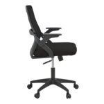 Καρέκλα γραφείου Reji mesh ύφασμα μαύρο 58x60x89-99εκ - Image 3