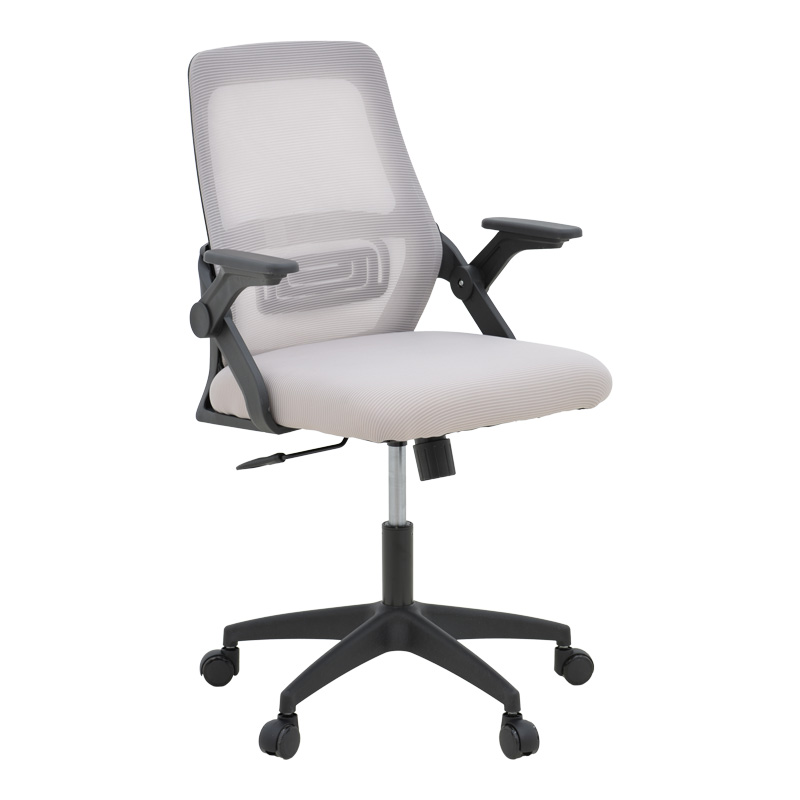 product_pako_069-000093 Καρέκλα γραφείου Reji mesh ύφασμα γκρι-μπεζ με μαύρο σκελετό 58x60x89-99εκ - Image 1