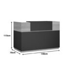 Γραφείο reception Lotus σε χρώμα φυσικό - ανθρακί 140x70x110εκ - Image 4