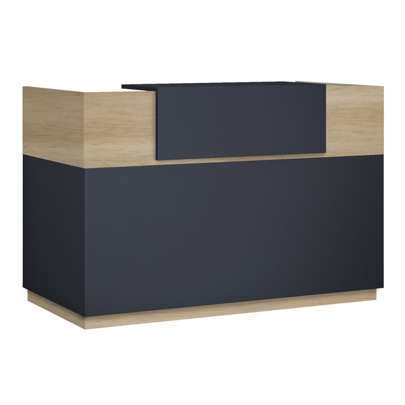 product_pako_069-000098 Γραφείο reception Lotus σε χρώμα φυσικό - ανθρακί 200x70x110εκ - Image 1