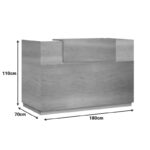 Γραφείο reception Lotus σε χρώμα φυσικό 180x70x110εκ - Image 4