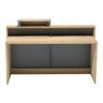 Γραφείο reception Lotus σε φυσική-ανθρακί απόχρωση 160x60x105εκ - Image 2