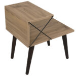 Βοηθητικό τραπέζι-κομοδίνο Gather sonoma-καρυδί 50x40x55εκ - Image 5
