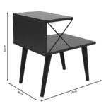 Βοηθητικό τραπέζι-κομοδίνο Gather sonoma-καρυδί 50x40x55εκ - Image 6