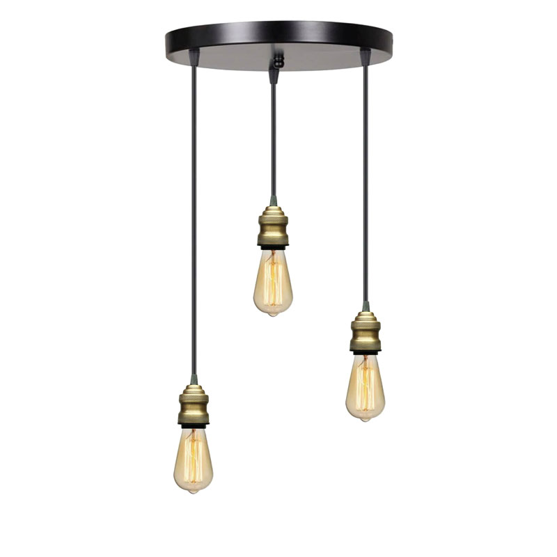 product_pako_071-001546 Φωτιστικό οροφής τρίφωτο Sopio Ε27 μέταλλο μαύρο Φ30x85εκ - Image 1