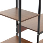 Ραφιέρα επιδαπέδια Leena μέταλλο dark oak-μαύρο 80x30x142εκ - Image 2