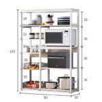 Ραφιέρα επιδαπέδια Leena μέταλλο dark oak-μαύρο 80x30x142εκ - Image 3
