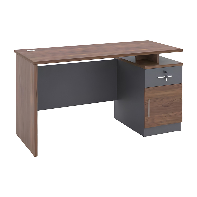 product_pako_072-000080 Γραφείο εργασίας Cassius ανθρακί-καρυδί 120x60x75εκ - Image 1